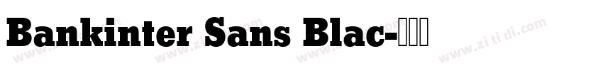 Bankinter Sans Blac字体转换